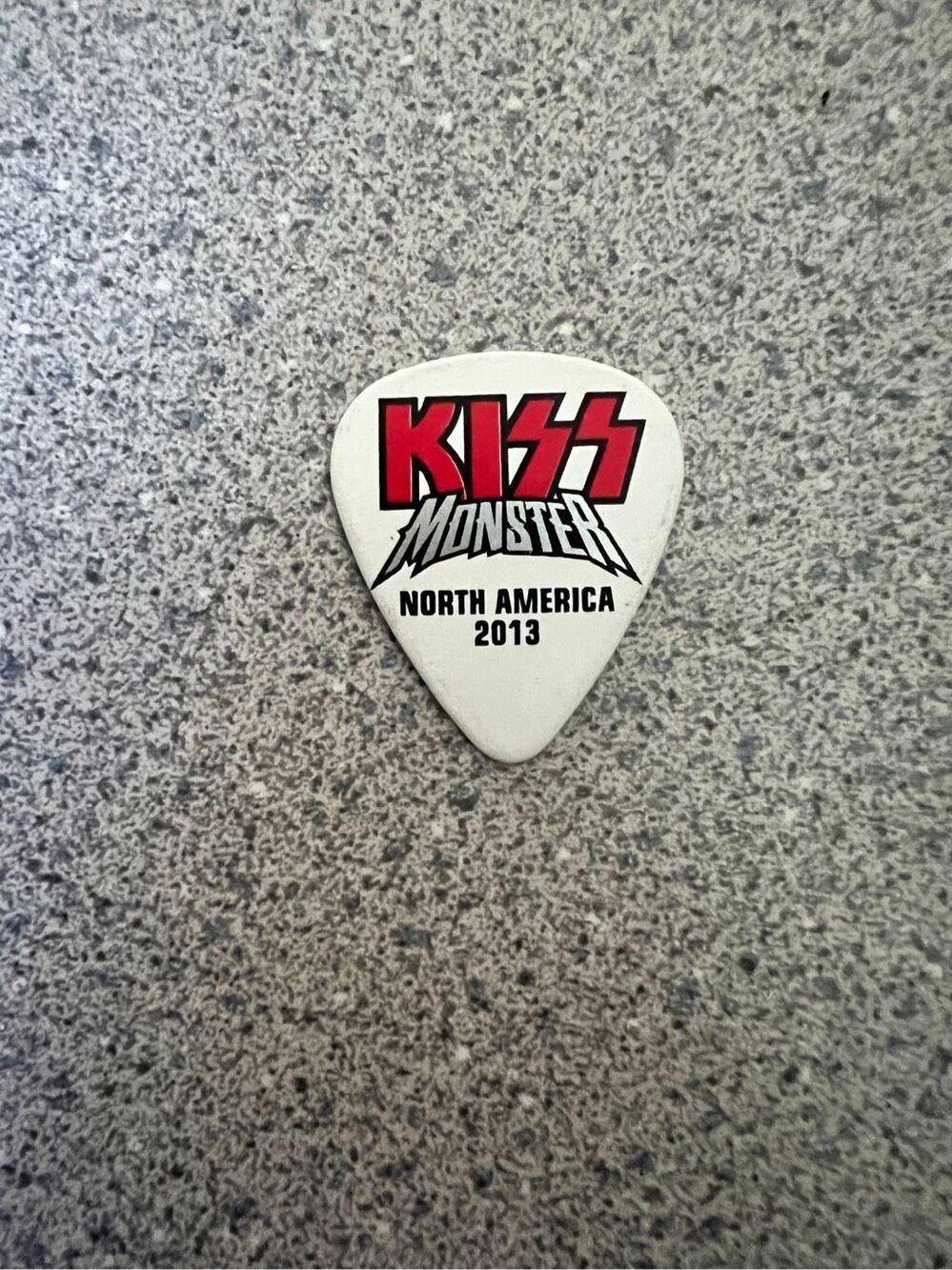 KISS monster North America 2013 band Guitar Pick Signed Gene Simmons New Rare